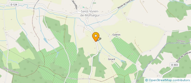 localisation de l'entreprise MADAME BRIGITTE DE COURNUAUD à SAINT-VIVIEN-DE-MONSEGUR