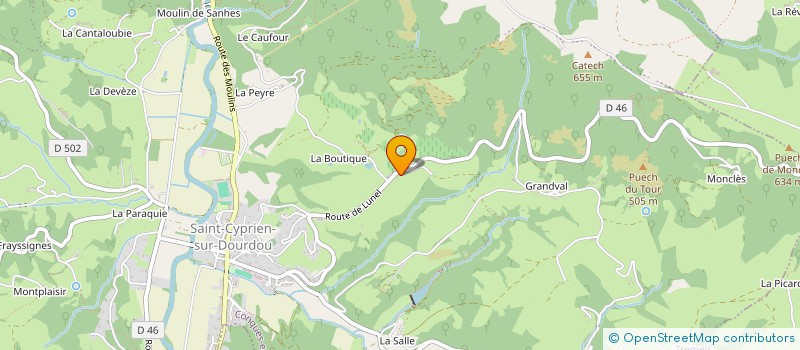localisation de l'entreprise MADAME BRIGITTE DELAURE à CONQUES-EN-ROUERGUE