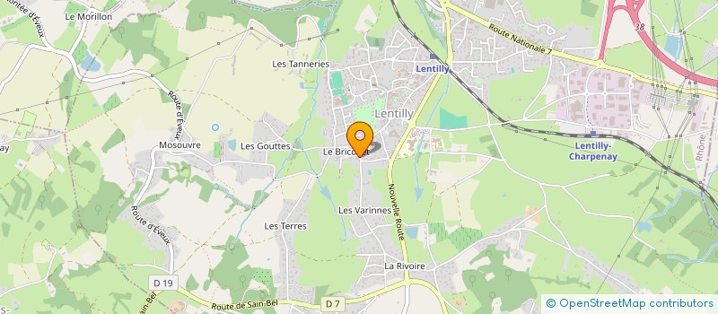 localisation de l'entreprise MADAME BRIGITTE DELOLME  LENTILLY