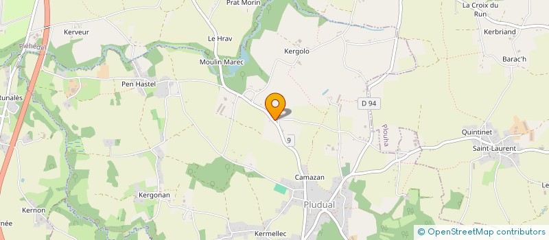 localisation de l'entreprise MADAME BRIGITTE DERRIEN  PLUDUAL