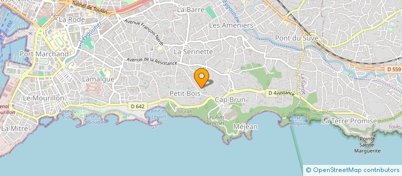 localisation de l'entreprise MADAME BRIGITTE DRAVET à TOULON
