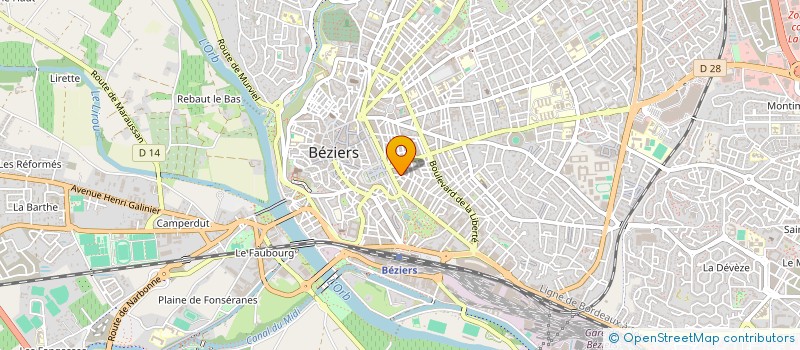 localisation de l'entreprise MADAME BRIGITTE DUBOIS  BEZIERS