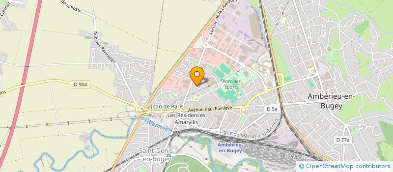 localisation de l'entreprise MADAME BRIGITTE DUCARRE  AMBERIEU-EN-BUGEY