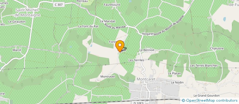 localisation de l'entreprise MADAME BRIGITTE FRIED  MONTCARET