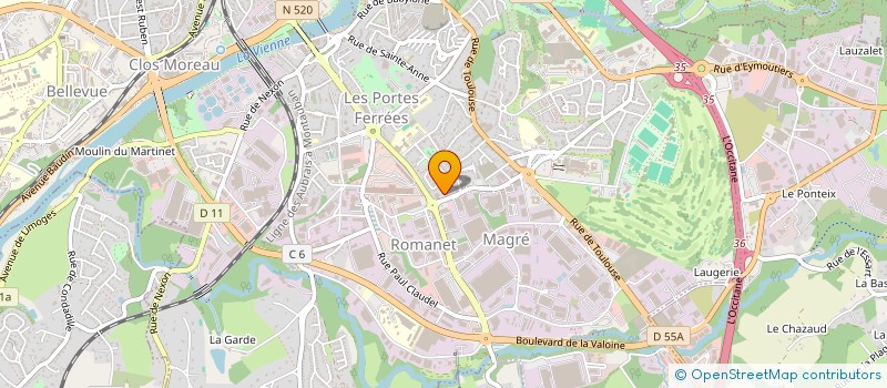 localisation de l'entreprise MADAME BRIGITTE FROIDEFOND à LIMOGES