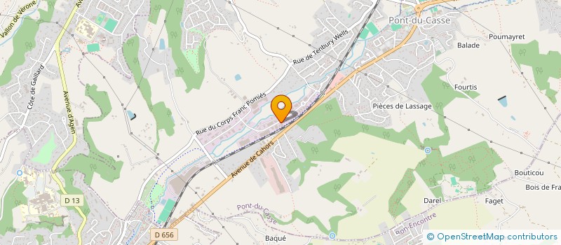 localisation de l'entreprise MADAME BRIGITTE GALAN  PONT-DU-CASSE