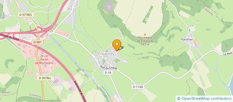 localisation de l'entreprise MADAME BRIGITTE GANIER  CREANCEY