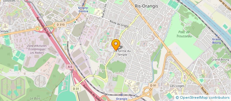 localisation de l'entreprise MADAME BRIGITTE GAROND à RIS-ORANGIS