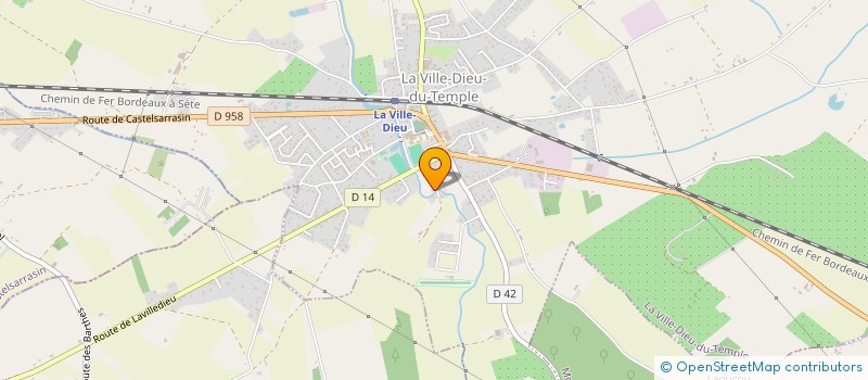 localisation de l'entreprise MADAME BRIGITTE GARRISSON  LA VILLE DIEU DU TEMPLE