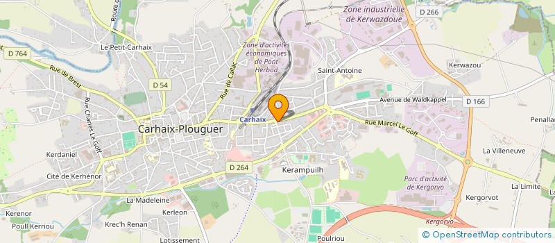 localisation de l'entreprise MADAME BRIGITTE GAUTIER à CARHAIX-PLOUGUER