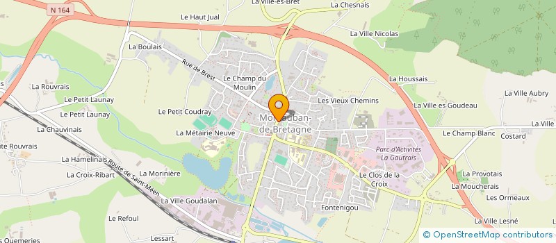 localisation de l'entreprise MADAME BRIGITTE GOURLAY à MONTAUBAN-DE-BRETAGNE