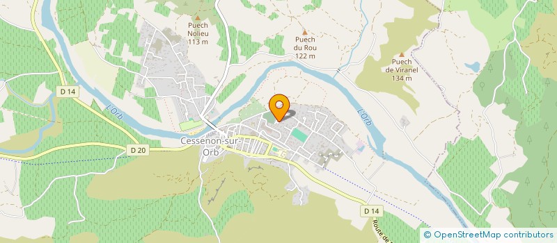 localisation de l'entreprise MADAME BRIGITTE GROSSIER  CESSENON-SUR-ORB