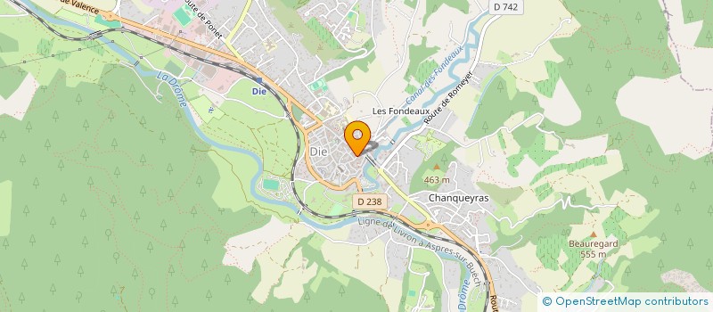 localisation de l'entreprise MADAME BRIGITTE GUILABERT  DIE