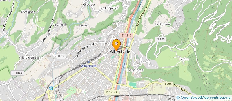 localisation de l'entreprise MADAME BRIGITTE GUYNET  ALBERTVILLE