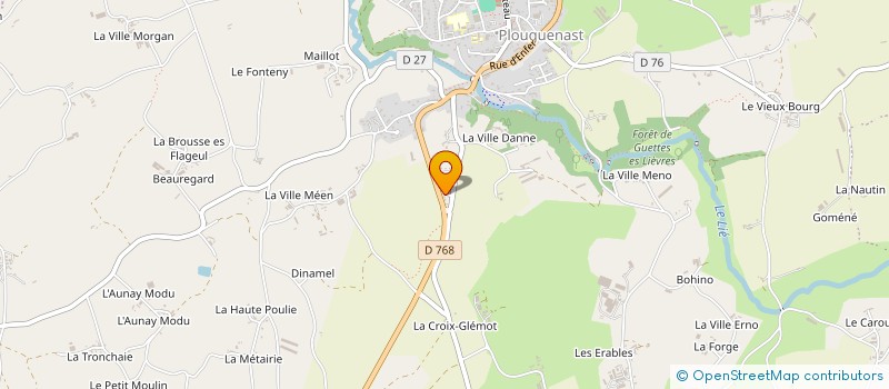 localisation de l'entreprise MADAME BRIGITTE GUYOT à PLOUGUENAST-LANGAST