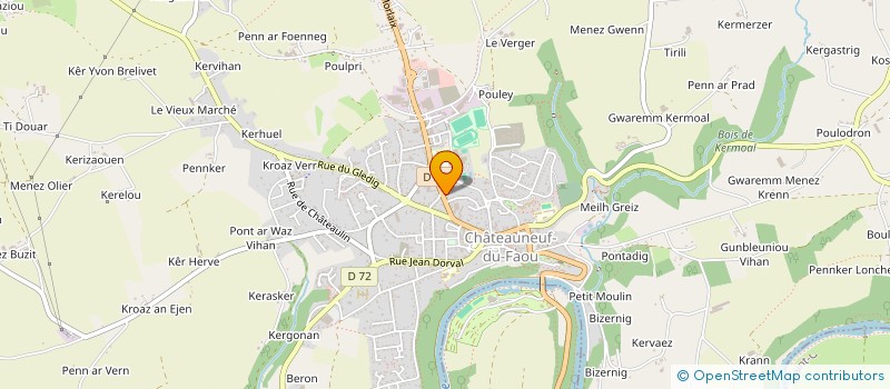 localisation de l'entreprise MADAME BRIGITTE KERBOEUF à CHATEAUNEUF-DU-FAOU