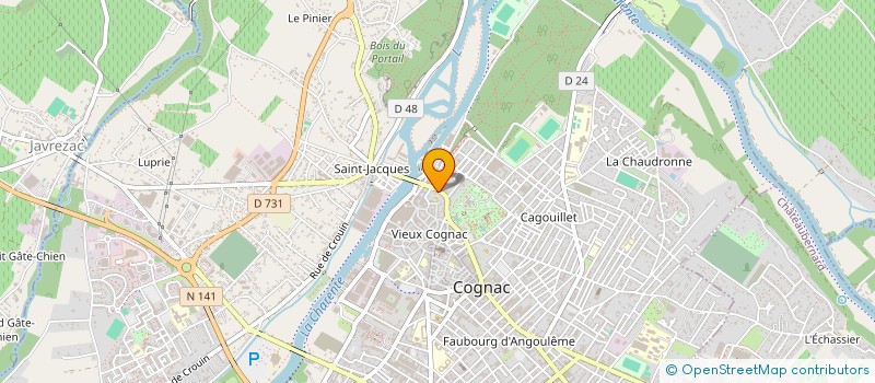localisation de l'entreprise MADAME BRIGITTE LAFLEUR à COGNAC