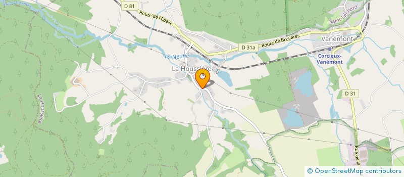 localisation de l'entreprise MADAME BRIGITTE LALEVEE  CORCIEUX