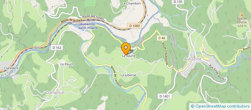 localisation de l'entreprise MADAME BRIGITTE LARIVIERE à DAMPNIAT