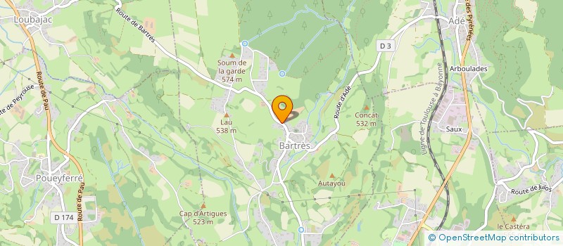 localisation de l'entreprise MADAME BRIGITTE LAURENS  BARTRES