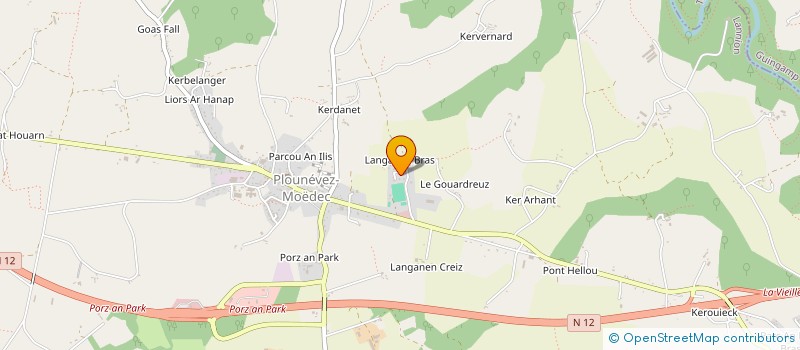 localisation de l'entreprise MADAME BRIGITTE LE GUEN  PLOUNEVEZ-MOEDEC