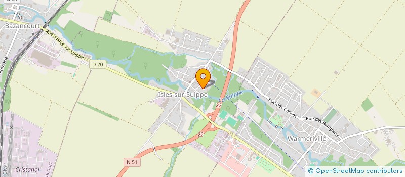 localisation de l'entreprise MADAME BRIGITTE LECLERE  ISLES-SUR-SUIPPE