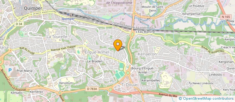 localisation de l'entreprise MADAME BRIGITTE LUCAS à QUIMPER