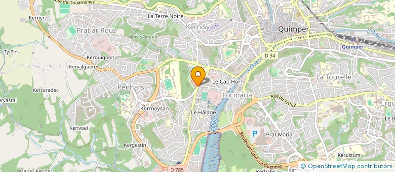 localisation de l'entreprise MADAME BRIGITTE MAHE à QUIMPER