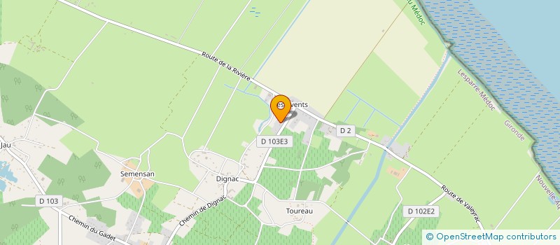 localisation de l'entreprise MADAME BRIGITTE MALEUVRE  JAU-DIGNAC-ET-LOIRAC