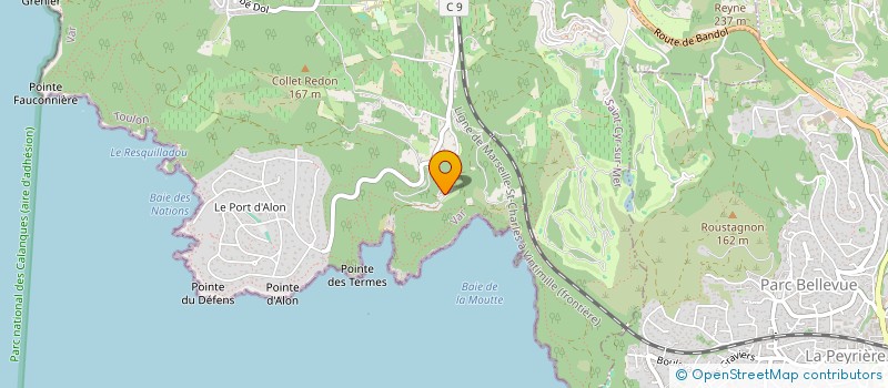 localisation de l'entreprise MADAME BRIGITTE MANIVEL  SAINT-CYR-SUR-MER