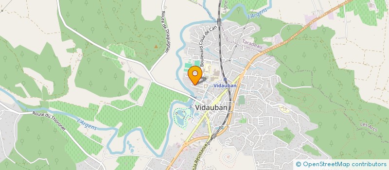 localisation de l'entreprise MADAME BRIGITTE MARCHAL  VIDAUBAN