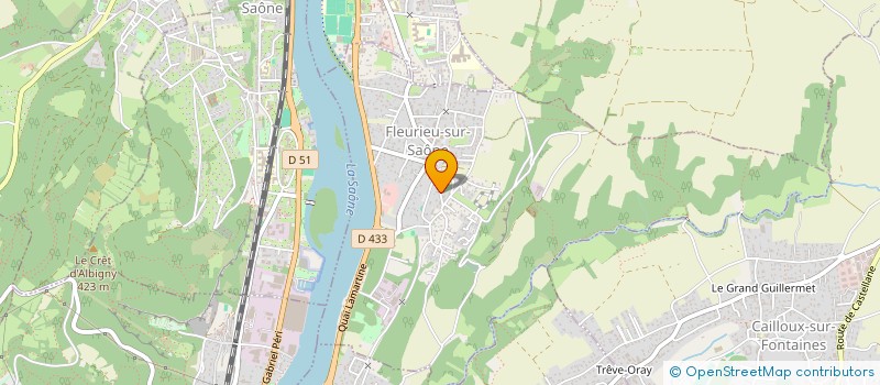 localisation de l'entreprise MADAME BRIGITTE MARTIN  FLEURIEU-SUR-SAONE