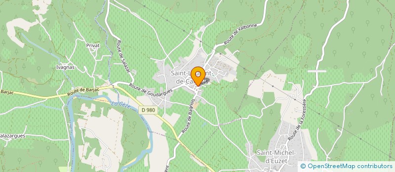 localisation de l'entreprise MADAME BRIGITTE MARTINEZ  SAINT-LAURENT-DE-CARNOLS