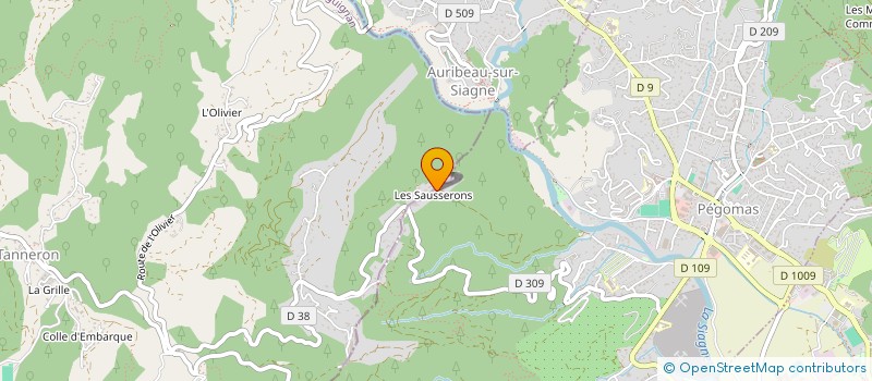 localisation de l'entreprise MADAME BRIGITTE MASSERAND  PEGOMAS