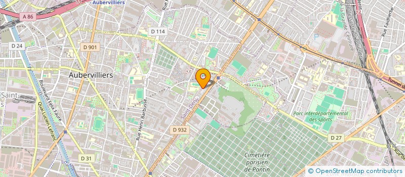 localisation de l'entreprise MADAME BRIGITTE MBALLA à AUBERVILLIERS