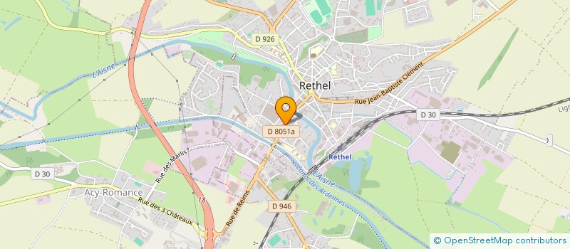 localisation de l'entreprise MADAME BRIGITTE MELIN  RETHEL