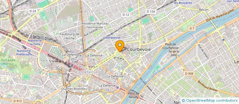 localisation de l'entreprise MADAME BRIGITTE MENDRAS à COURBEVOIE