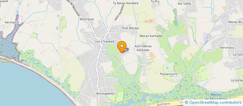 localisation de l'entreprise MADAME BRIGITTE MERRIEN à FOUESNANT