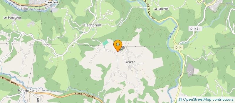 localisation de l'entreprise MADAME BRIGITTE MOREAU  DAMPNIAT