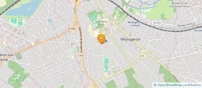 localisation de l'entreprise MADAME BRIGITTE MORLAND  MONTGERON