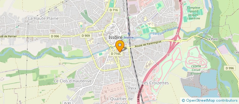 localisation de l'entreprise MADAME BRIGITTE ORTOLA à ISSOIRE
