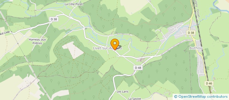 localisation de l'entreprise MADAME BRIGITTE PANNIER  LIVET-SUR-AUTHOU