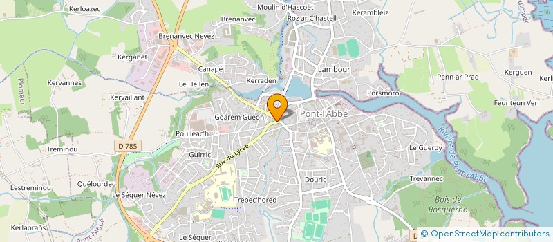 localisation de l'entreprise MADAME BRIGITTE PAPIN  PONT-L'ABBE