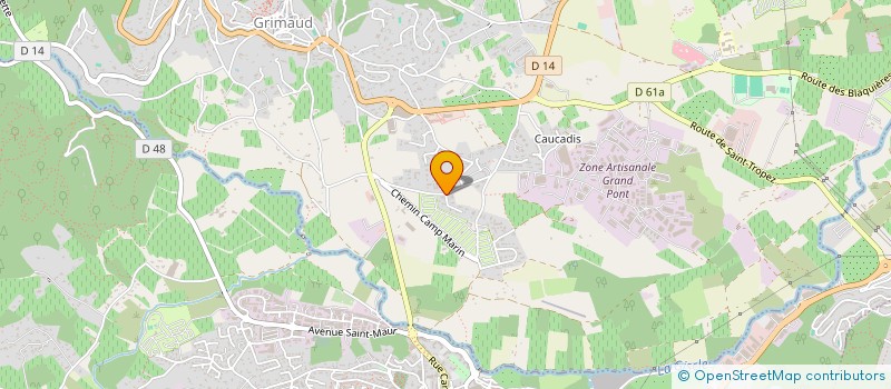 localisation de l'entreprise MADAME BRIGITTE PASCAL  GRIMAUD