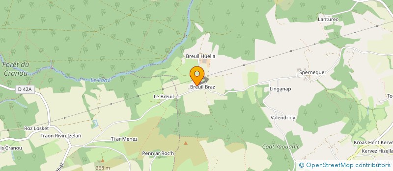 localisation de l'entreprise MADAME BRIGITTE PAUMIER à LOPEREC
