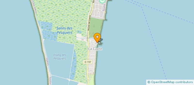 localisation de l'entreprise MADAME BRIGITTE PERES  HYERES