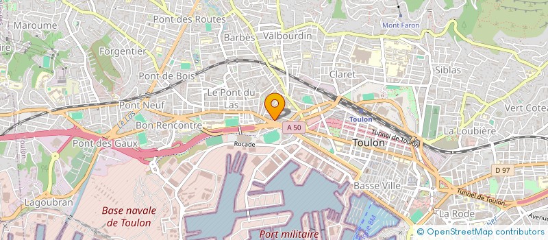 localisation de l'entreprise MADAME BRIGITTE PETIT  TOULON