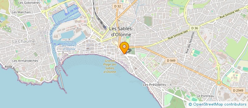 localisation de l'entreprise MADAME BRIGITTE PONDEVIE à LES SABLES D'OLONNE