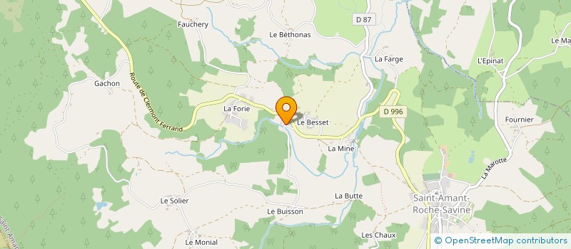 localisation de l'entreprise MADAME BRIGITTE POUMARAT  SAINT-AMANT-ROCHE-SAVINE