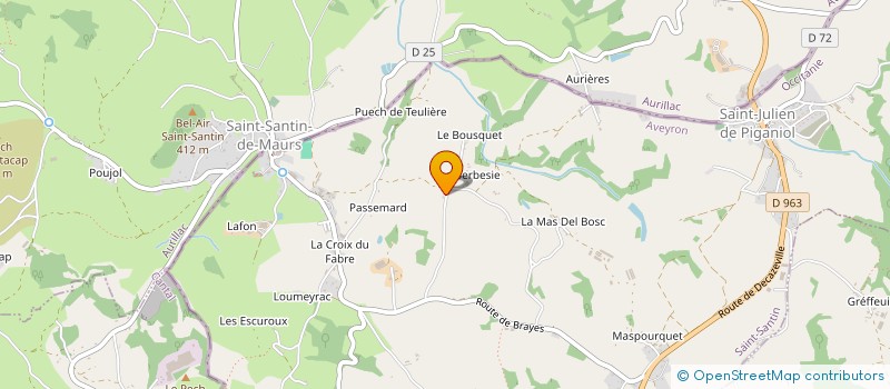 localisation de l'entreprise MADAME BRIGITTE PRADAYROL  SAINT-SANTIN